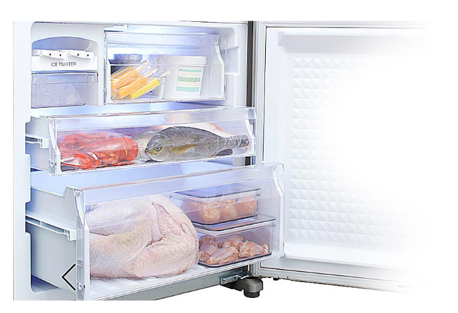 Tủ lạnh panasonic 363 lít với thiết kế 3 ngăn riêng biệt hạn chế mùi các thực phẩm bị lẫn lộn
